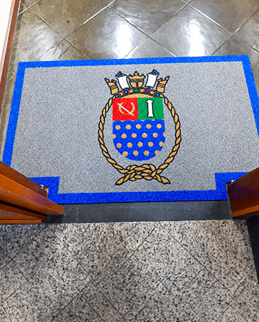 Tapete personalizado com brasão institucional Tapete personalizado com brasão institucional